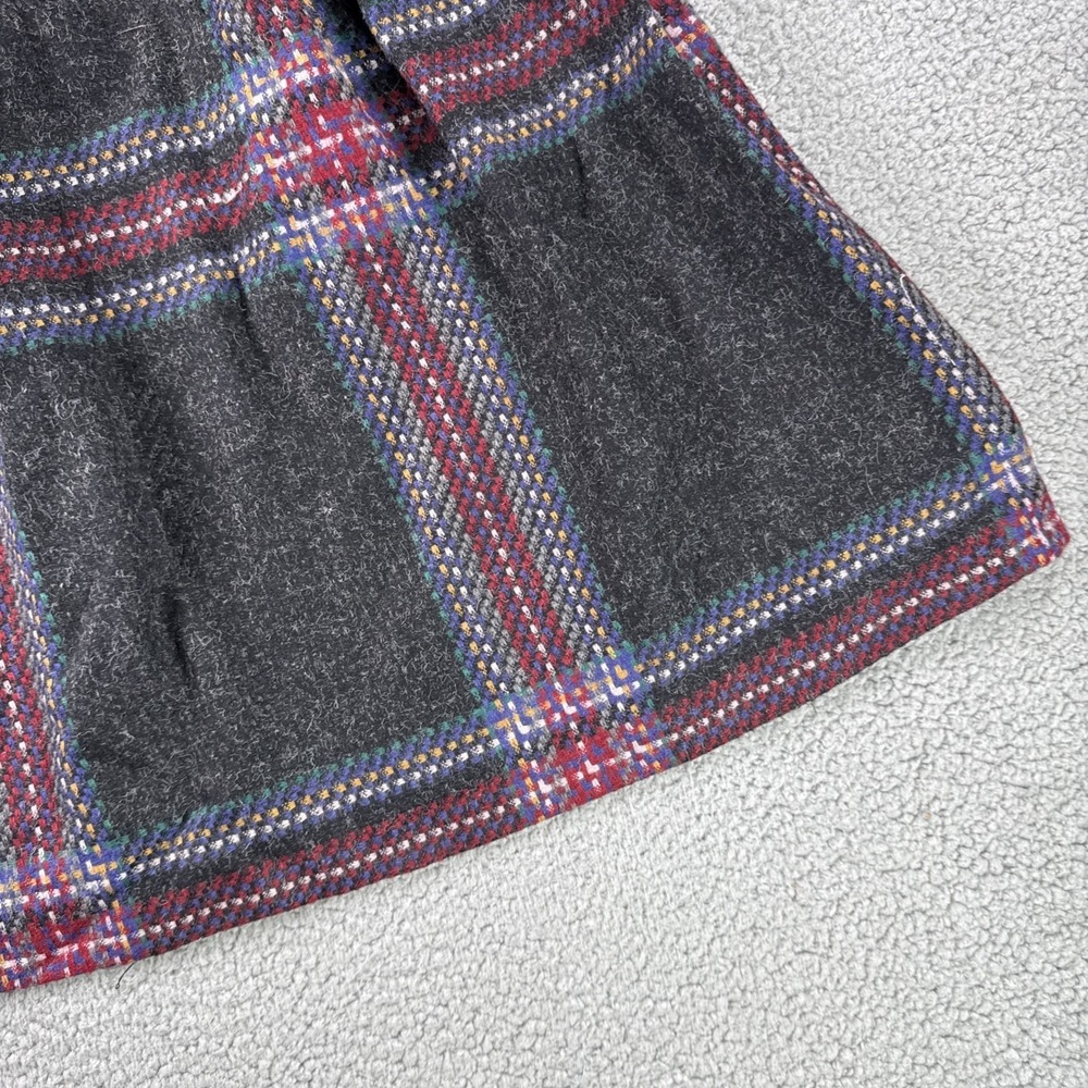 Vintage Womens Tartan Plaid Wool Skirt Sz 11/12 Academia Old Money Prairie READ - Picture 3 of 13